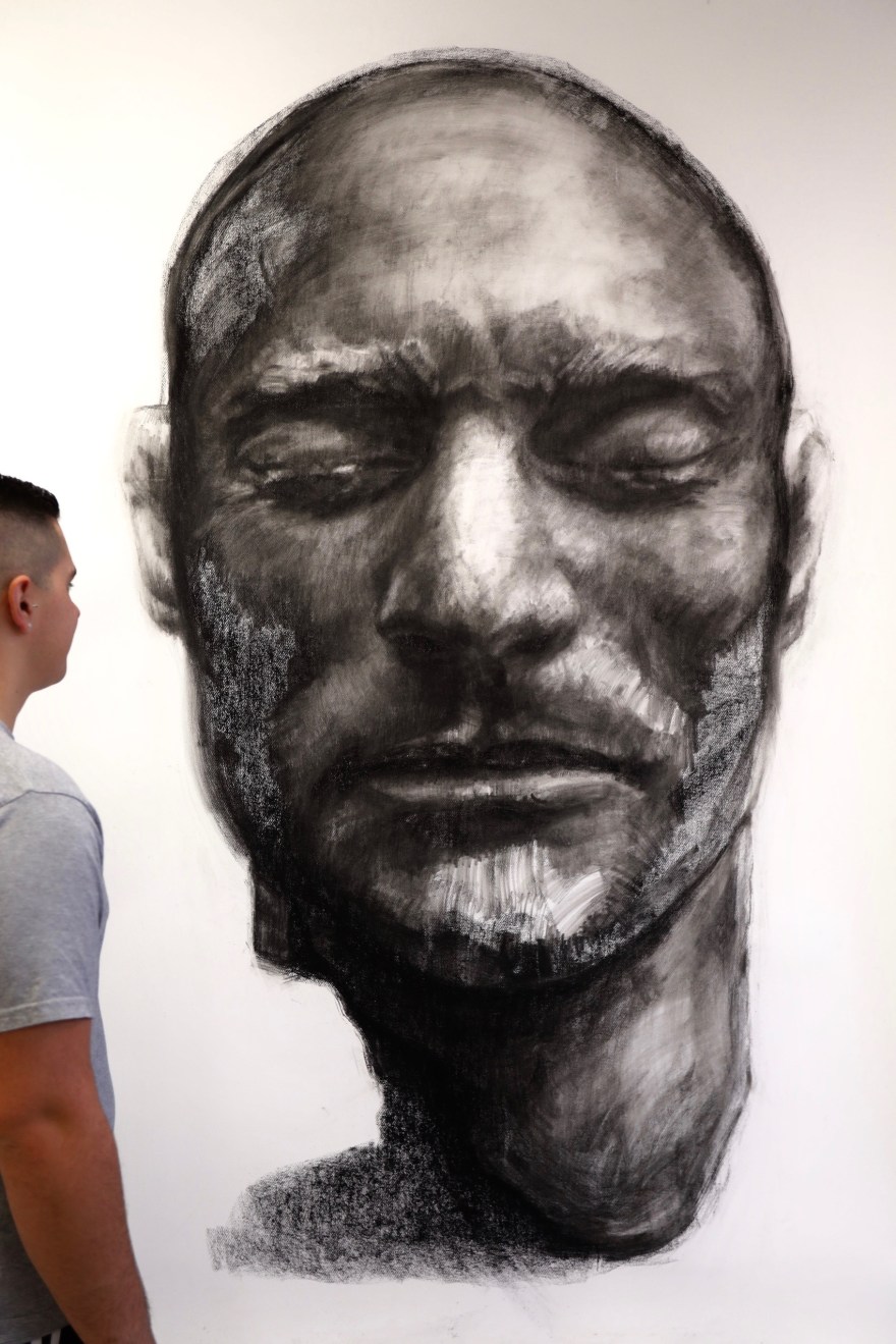 The Sleep of Ned Kelly Kristone Capistrano Art Charcoal